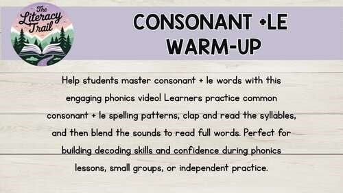 Consonant  le Warm-Up Video