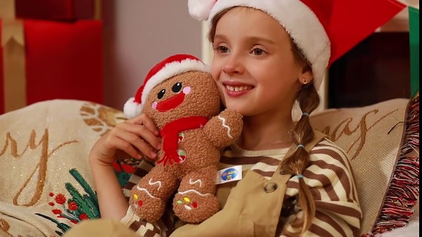 Glow Guards 9'' Santa Claus Gingerbread Man Christmas Ginger Holiday Plush Stuffed Animal Gingerbread Man, 2025 First Christmas Plush for Kids & Adults
