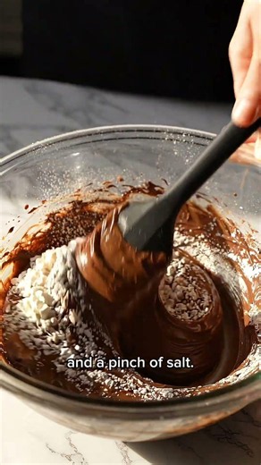 “The secret to bakery-style fudgy brownies? Watch until the end! #gettingbaked #justbake #brownies