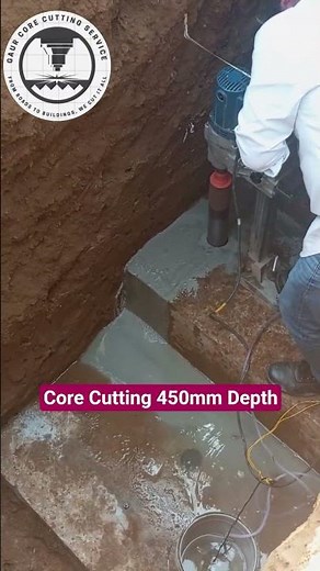 Concrete Core Cutting 450mm depth #corecutting