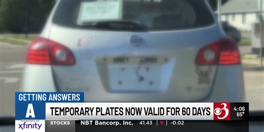 Are there more temporary license plates on Vermont roads lately?