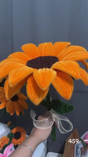 ดอกยักษ์ใหญ่มากกกก💓💓#ทานตะวันลวดกํามะหยี่ #ทานตะวันยักษ์ #ของขวัญวาเลนไทน์ #diyดอกไม้ลวดกํามะหยี่