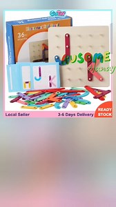 Explore creativity and learning with this Wooden Puzzle Geometric Letter Peg Board! This toy enhances fine motor skills, hand-eye coordination, and recognition of shapes, letters, and patterns. ✨️Link in the comments✨️ #ShopeePH #ShopeePhilippines #ShopeePHCommsXTRA #shopeehaul #shopeefinds #shopeeaffliate | Ausome Nanay
