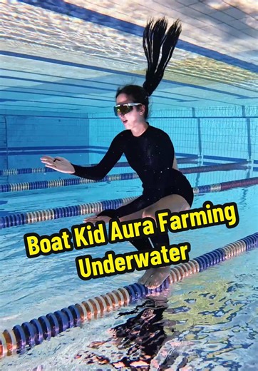 Replying to @Bobbydx44 🛶 Boat Kid Aura Farming Underwater and Upside Down in the swimming pool @Melly Mike #underwater #dance #pool #aura #aurafarming #youngblackandrich