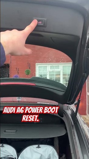 Audi A6 (C7) Avant power boot reset. Should take you about 20 seconds.