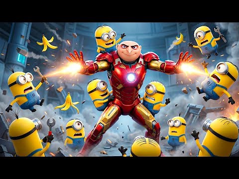 Minions vs Gru in Iron Man Suit 🔥 | Epic Battle with Bananas! | Funny Minions Animation