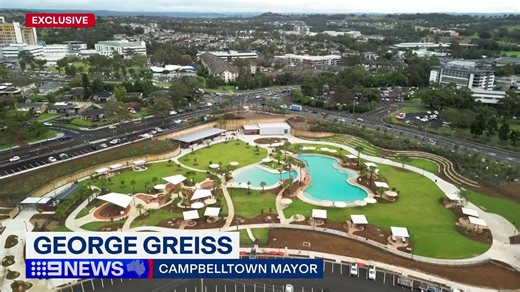 #EXCLUSIVE: It's taken four years and $34 million dollars to build - but Campbelltown's Billabong Parklands is ready to make a splash. Opening to the public this weekend, its set to become a major attraction and place to cool off in our south west. #9News | 9 News Sydney