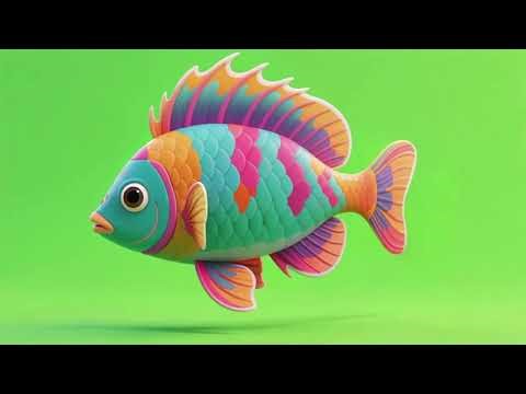 3D Animated Fish Green Screen Animation 