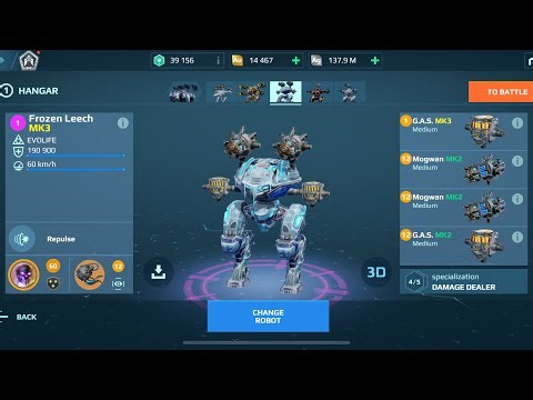 Leech G.A.S Mogwan War Robots Gameplay