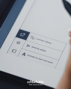 With a simple tap, you can share your handwritten meeting notes with the team. | reMarkable