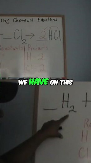 Balancing Chemical Equations: Easy Hydrogen & Chlorine Example #shorts