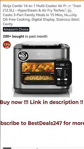 Ninja Combi 14-in-1 Multi-Cooker Air Fryer Oven (12.5L) – HyperSteam & Air Fry Technology