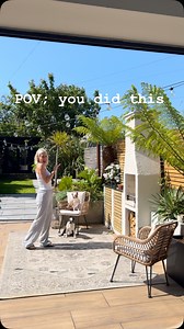 The Outside Fireplace tho 😮 #gardenbbq #gardeninspo #homeandgarden #outsidekitchen | jade.doutch