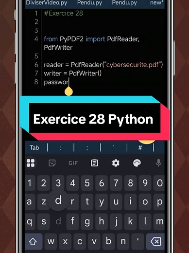 Exercice 28 Python #python #informatique #apprendresurtiktok #programmation #pythonprogramming