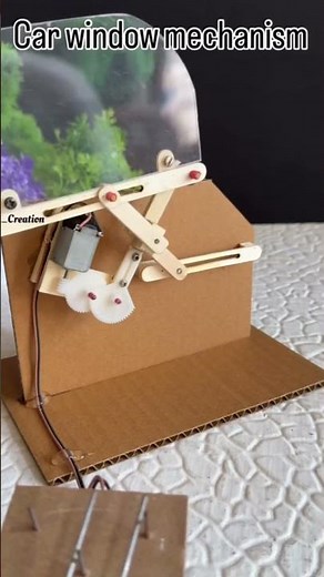 Car window mechanism with * Dcmotor #creativity #automobile #dcmotor #experiment #electricmotor