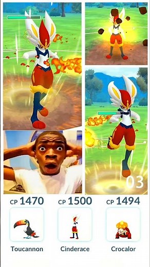 Using Cinderace in #pokemongo #battlepvp #teambattle #gblteam #cinderace