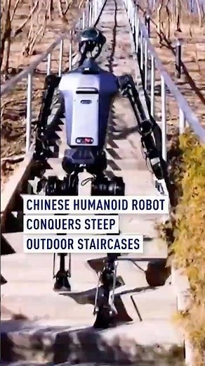 Chinese humanoid robot conquers steep outdoor staircases