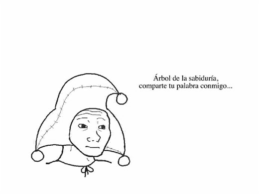 Árbol de la Sabiduría Inspirado en burialgoods Dibujo del Árbol de la Sabiduría por Dev (@DipsumValley) VOCES Árbol de la Sabiduría: Cramiro Starenn Jester: Valentino Gassmann Loriner: Julio Lopez Jessie: Okami Sanchokomilk Rey Desces: Octavio Rojas MEMES Trollface and Lol face created por Carlos Ramirez Derp face por Matt Furie Wojak por Wojak #metrecalia