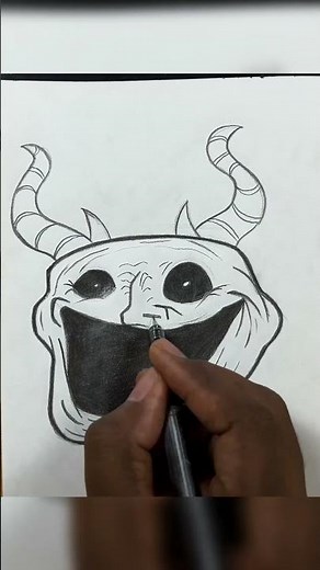 Troll face drawing | Drawing troll face