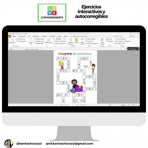 Ejercicios de matemática con Liveworksheets.
