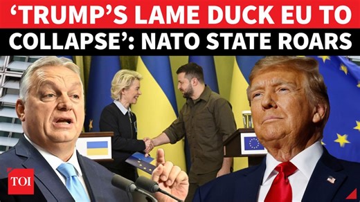 ‘#EU collapse is near’: Orban urges restructuring bloc into ‘concentric circles’, seek deal with #Moscow Hungarian Prime Minister #ViktorOrban has warned that the European Union is on the brink of collapse and may not survive another decade without a fundamental overhaul. He said the bloc has failed to achieve global power status and now faces chaotic disintegration due to its reliance on debt, overcommitment to the #Ukraine war, and lack of fiscal unity. | The Times of India