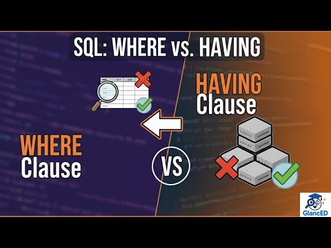 Differences between where and having clause || Interview Question || SQL