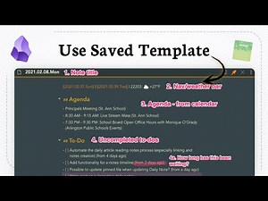 How to apply a template to a new note in Obsidian