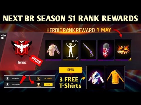 Next Br Season 51 Rank Rewards 🤯 3 Free Jersey Event Free Fire | New Br Season Rank Rewards 2026