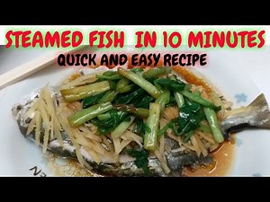 STEAMED POMPANO FISH - Quick&Easy Chinese Recipe |Hazel cooking vlog❤