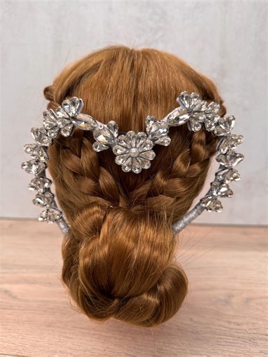 Silver Jewel Hair Accessory - Etsy