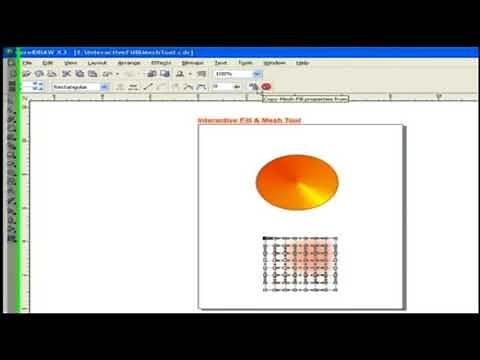 Interactive Fill & Mesh tool || Color Techniques || Learning CorelDraw X3 in English