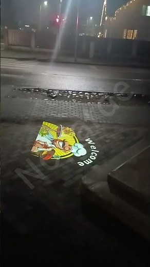 LED Gobo Advertising Projector Customizable Shop Logo Slides HD Rotating Storefront Branding Project