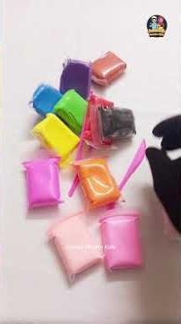 Colorful Air Dry Clay Unboxing & Review | Fun DIY Sensory Play for Kids #shorts #cute