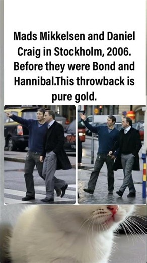 Mads Mikkelsen and Daniel Craig in Stockholm, 2006. Before they were legends. 🎬