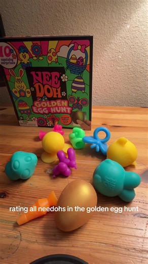 Reviewing Needoh Fidget Toys from the Golden Egg Hunt