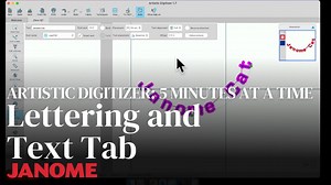 Artistic Digitizer Five Minutes at a Time: Lettering and Text Tab