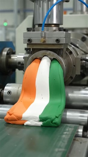 Tiranga Eraser Making Factory 🇮🇳 | Satisfying Rubber Manufacturing Process | 8K Factory #indiafirst