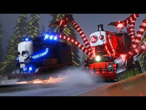 Robot Train Universe - The Octopus Engine Chase(Cinematic Animation)