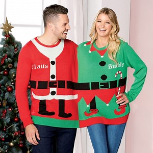 You can now buy a two-headed Christmas jumper to snuggle with your other half