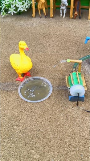 🦆 DIY Mini Water Pump Science Project | Duck Drinking Water Video 💧