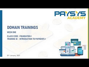 Introduction to Digital Payments I