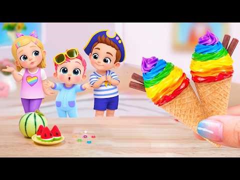 Amazing Rainbow Ice Cream🍦🌈 How To Make Mini Rainbow Ice Cream Decorating Ideas ✨ Sweet Cake Master