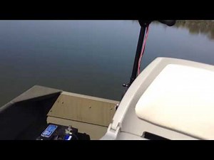 My 10 foot tracker Jon boat with 40 pound thrust motor on the water