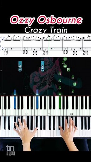 Ozzy Osbourne Crazy Train Piano Tutorial