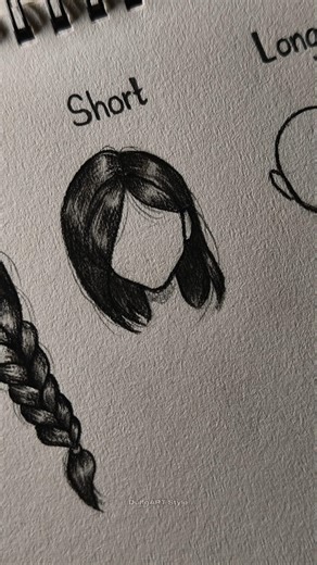 How to draw Hair tutorial #drawing #tutorial #howtodraw #sketch #art #shorts