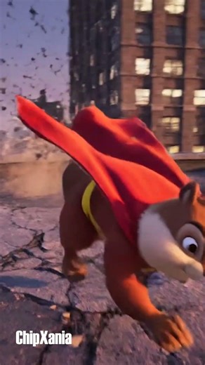 Super Chipmunk for a Building parkour #chipmunks #herostunts #animation