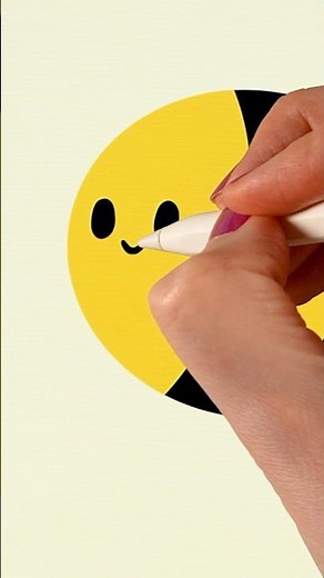 Happy Bee drawing on iPad #learntodraw #procreate