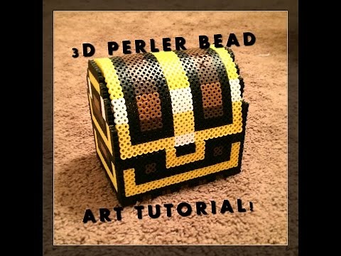 3D Perler Bead Zelda Treasure Chest!