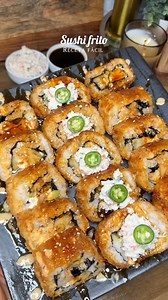 SUSHI FRITO🍣🍱 queda demasiado delicioso. Esta es la receta más fácil. #sushi #sushifrito #chinesefood #ideasdecomida #recetasfaciles | Beatriz Contreras - Recetas