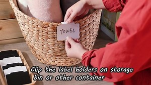 Watch 30 Pieces Basket Labels Clip on for Pantry Storage Bin on Amazon Live